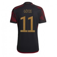 Nemecko Mario Gotze #11 Vonkajší futbalový dres MS 2022 Krátky Rukáv